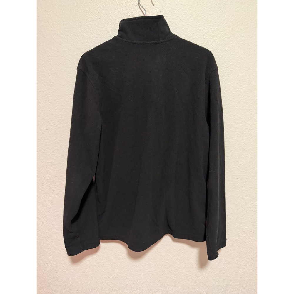 Starter Mens Fleece Full Zip Jacket Black Mock Neck Size M (38-40) - Picture 2 of 7